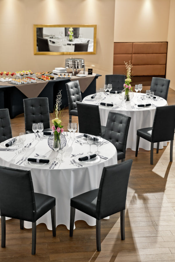 krzesło Newham sztuczna skóra; 45x56x96 cm (SxGxW); siedzisko czarny, stelaż wenge; 2 sztuka / opakowanie