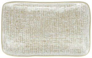 talerz Novulus ze strukturą; 27x16.5x1.8 cm (DxSxW); beżowy; prostokątny; 4 sztuka / opakowanie