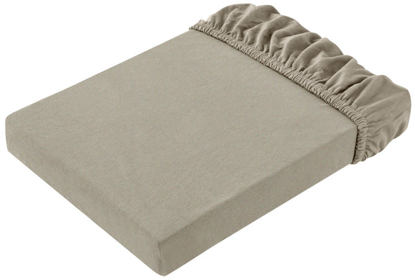 prześcieradło z gumką Bio-Baumwolle; 180-200x190-200 cm (SxD); taupe