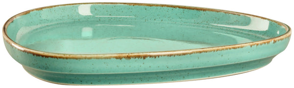 talerz płaski Sidina organiczny kształt z rantem; 20.7x19.5x2 cm (DxSxW); turkusowy; organiczny; 6 sztuka / opakowanie