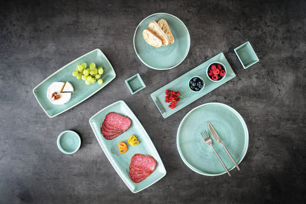 talerz  Torto okrągły; 21x2 cm (ØxW); turkusowy/niebieski; okrągły; 6 sztuka / opakowanie