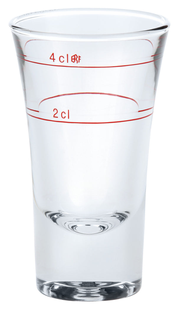 kieliszek  Dublino mit Füllstrich; 60ml, 5.2x8.9 cm (ØxW); transparentny; 2 cl & 4 cl Füllstrich, 6 sztuka / opakowanie