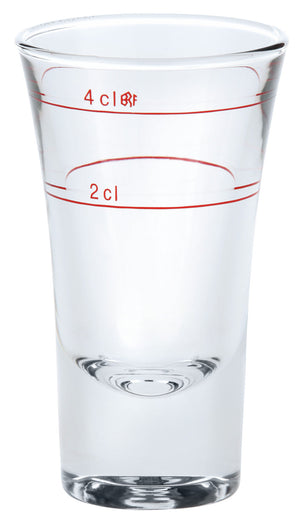 kieliszek  Dublino mit Füllstrich; 34ml, 4.5x7 cm (ØxW); transparentny; 2 cl Füllstrich, 24 sztuka / opakowanie