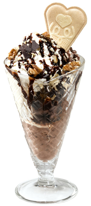 pucharek do lodów Gelato; 280ml, 10x16.6 cm (ØxW); transparentny; stożkowy; 6 sztuka / opakowanie