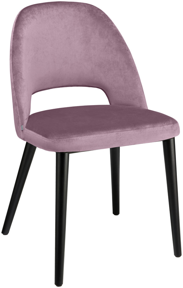 krzesło Tonda; 51x64x78 cm (SxGxW); siedzisko różowy, stelaż czarny
