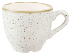 Espresso Tasse Stonecast Barley White; 100ml, 6.5x5.5 cm (ØxW); brązowy/biały; okrągły; 12 sztuka / opakowanie