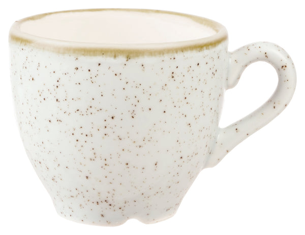 Espresso Tasse Stonecast Barley White; 100ml, 6.5x5.5 cm (ØxW); brązowy/biały; okrągły; 12 sztuka / opakowanie