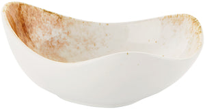 miska Purior; 330ml, 15.8x14.8x7 cm (DxSxW); biały/brązowy; owalny; 6 sztuka / opakowanie