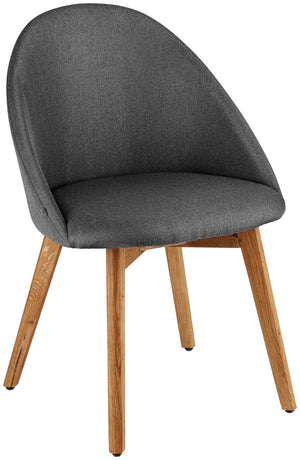 krzesło Alwin; 56x55x83 cm (SxGxW); siedzisko antracyt, stelaż dąb/naturalny; 2 sztuka / opakowanie