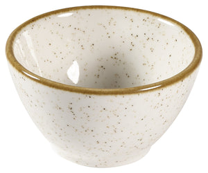 Dip Schale Stonecast Barley White; 110ml, 8.5 cm (Ø); biały/brązowy; okrągły; 12 sztuka / opakowanie