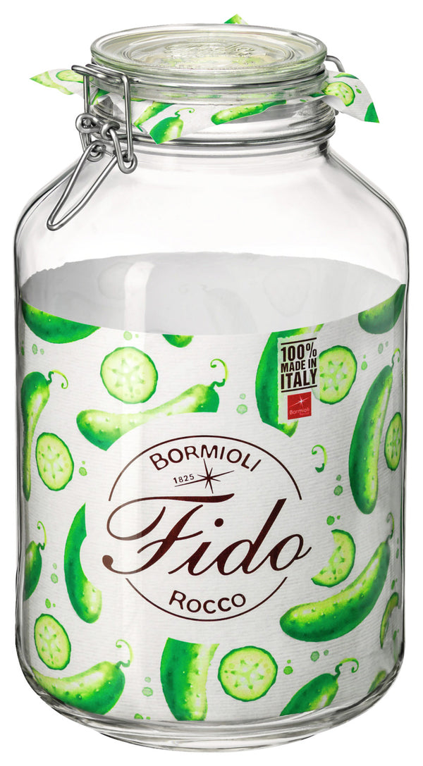 słoik z zamknięciem pałąkowym Fido Herm; 4019ml, 16x27.9 cm (ØxW); transparentny; 6 sztuka / opakowanie