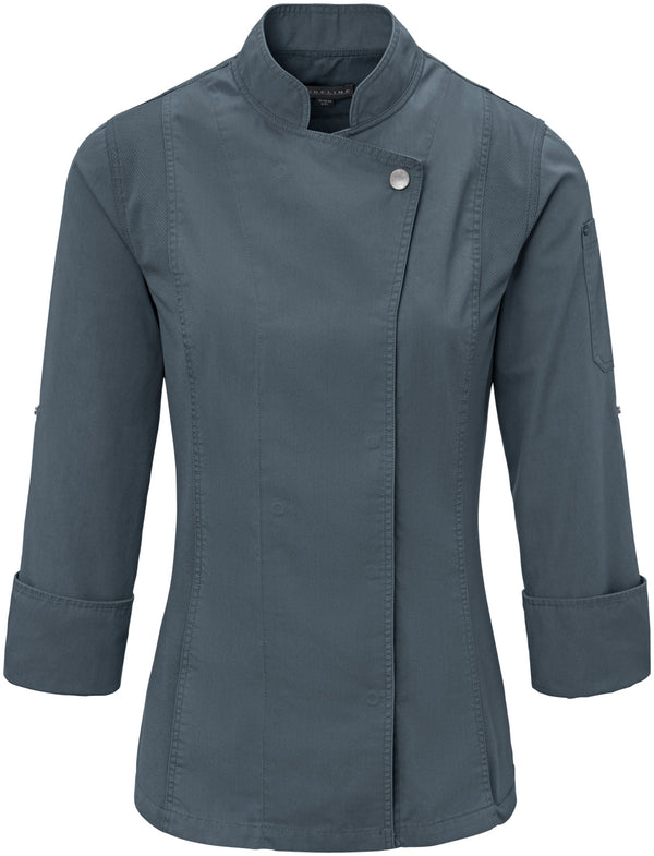 bluza kucharska damska Carter długi rękaw; Kleidergröße 48; szaro-błękitny