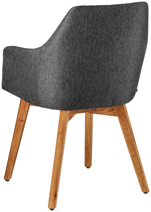 krzesło Arne; 55x57x85 cm (SxGxW); siedzisko antracyt, stelaż dąb/naturalny; 2 sztuka / opakowanie