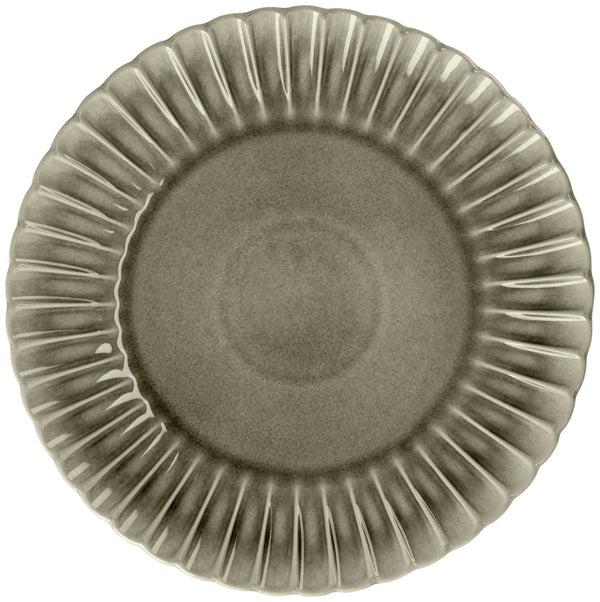 talerz płaski Flora; 33.8x3.4 cm (ØxW); szary; okrągły; 4 sztuka / opakowanie