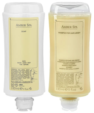 zestaw próbny dozownik Amber Spa; szary