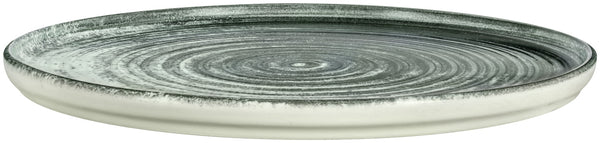 talerz płaski z rantem Etana; 24x1.1 cm (ØxW); biały/antracyt; okrągły; 6 sztuka / opakowanie