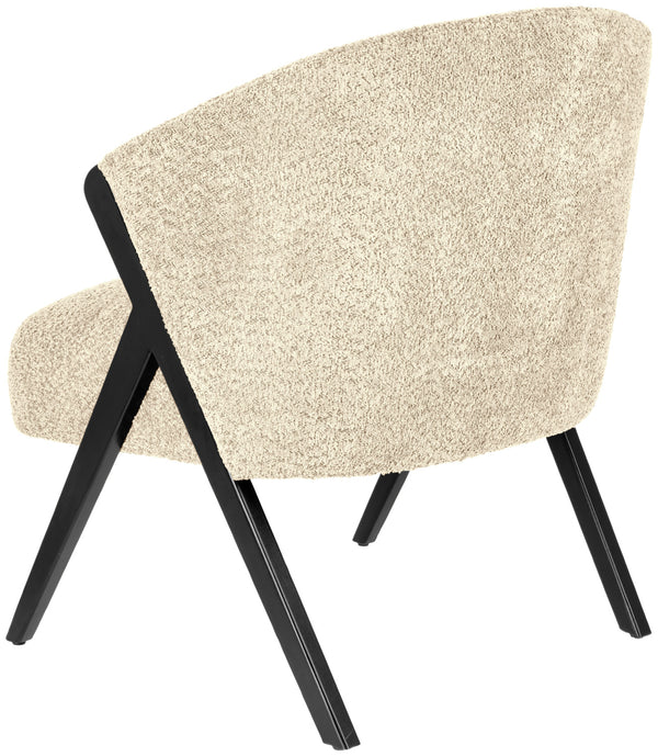 Sessel Caso Boucle; 69x70x77 cm (SxGxW); siedzisko beżowy, stelaż czarny