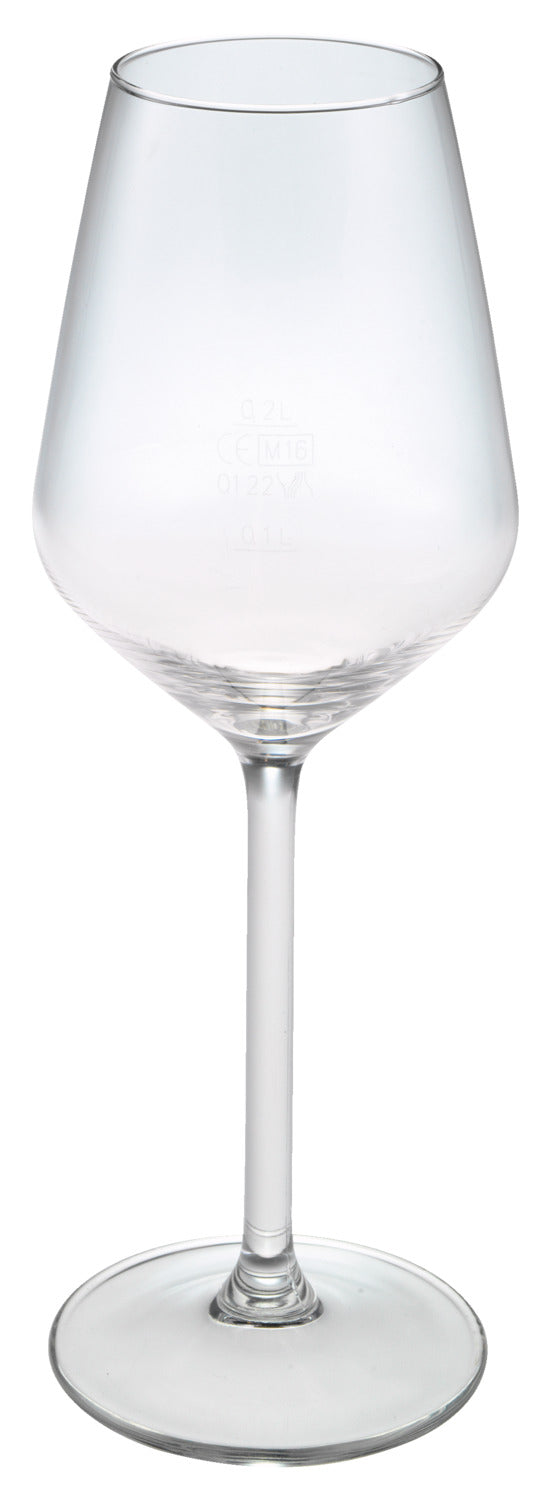 kieliszek do wina białego Carré ze znacznikiem pojemności; 290ml, 5.5x20.7 cm (ØxW); transparentny; 0.1 l Füllstrich, 6 sztuka / opakowanie