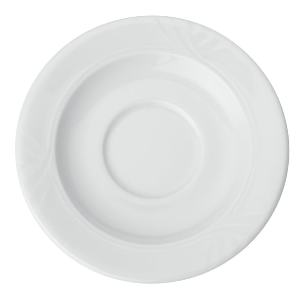 spodek do kubka / filiżanki do kawy Kiara; 14.5 cm (Ø); biały; okrągły; 6 sztuka / opakowanie