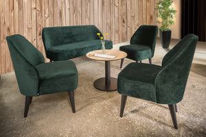 sofa 3-osobowa Lasse aksamit; 155x60x82 cm (SxGxW); jodła zielona
