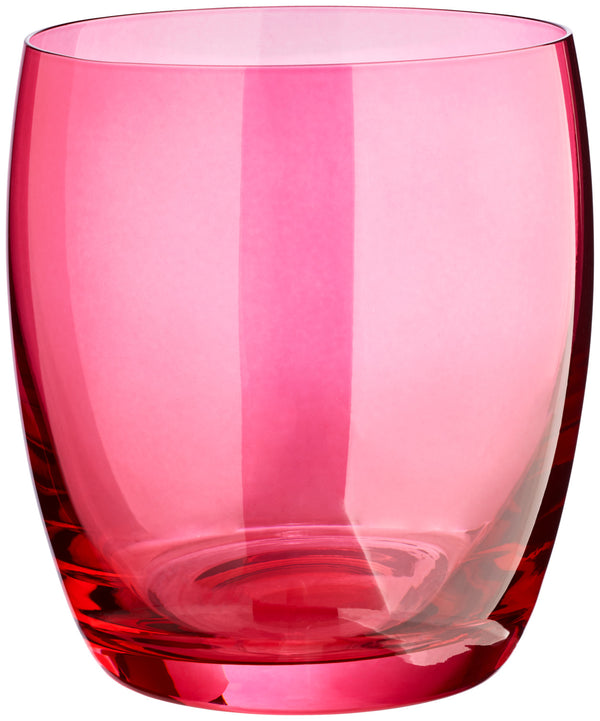szklanka Amantea Crystal; 450ml, 8.2x9.9 cm (ØxW); stary róż; 6 sztuka / opakowanie