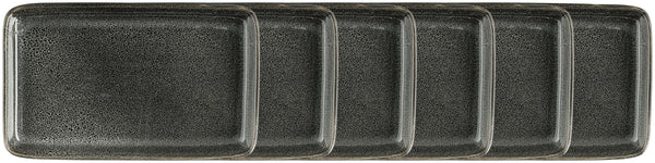 półmisek Nano; 21x13x2.1 cm (DxSxW); czarny; prostokątny; 6 sztuka / opakowanie