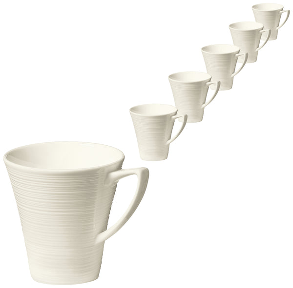 kubek Skyline; 300ml, 9.3x10 cm (ØxW); biel kremowa; okrągły; 6 sztuka / opakowanie