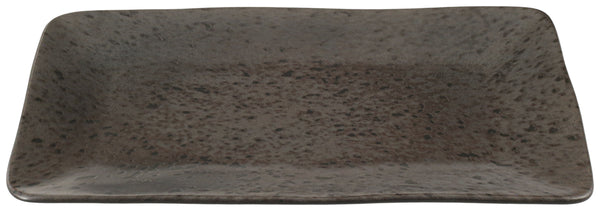 talerz Ironstone; 28.2x15.1x2.4 cm (DxSxW); ciemny brąz/czarny; prostokątny; 2 sztuka / opakowanie