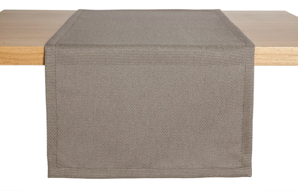 bieżnik Ambita ze strukturą; 40x130 cm (SxD); taupe; prostokątny