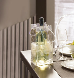 cooler do butelek Ice.Bag®; 22 cm (W); transparentny; 6 sztuka / opakowanie