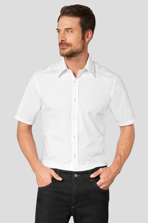 koszula męska Bruce krótki rękaw; Kleidergröße 43/44; biały