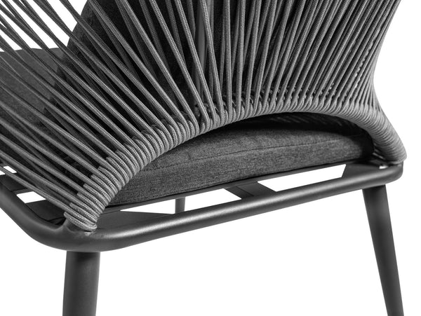 krzesło Alcamo; 58x64x82 cm (SxGxW); antracyt; 2 sztuka / opakowanie