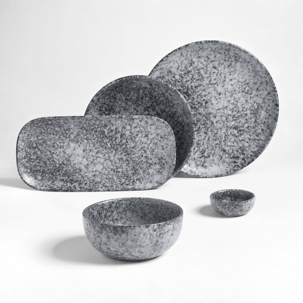 talerz płaski Mamaro okrągły; 16 cm (Ø); czarny/biały; okrągły; 6 sztuka / opakowanie