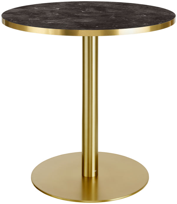 stół Marvani stelaż ze stali nierdzewnej ; 75x80 cm (WxØ); Platte złoto/czarny/marmurkowy, stelaż złoto; okrągły