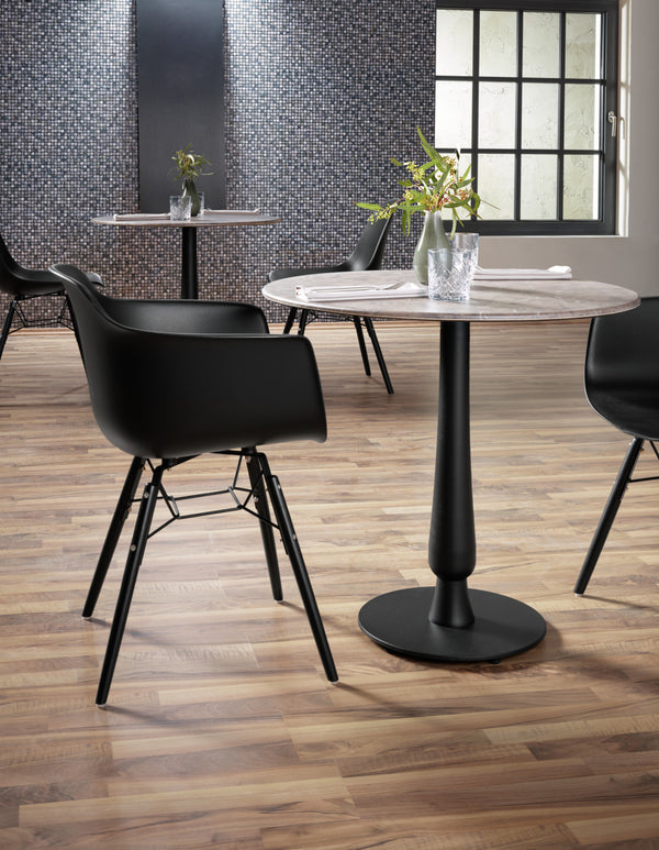 siedzisko Emeo z podłokietnikami; 58x50x40.5 cm (SxGxW); czarny; 2 sztuka / opakowanie