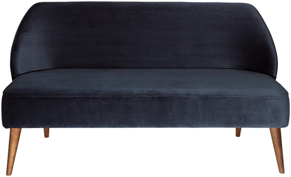 sofa 3-osobowa Lasse aksamit; 155x60x82 cm (SxGxW); siedzisko ciemny niebieski