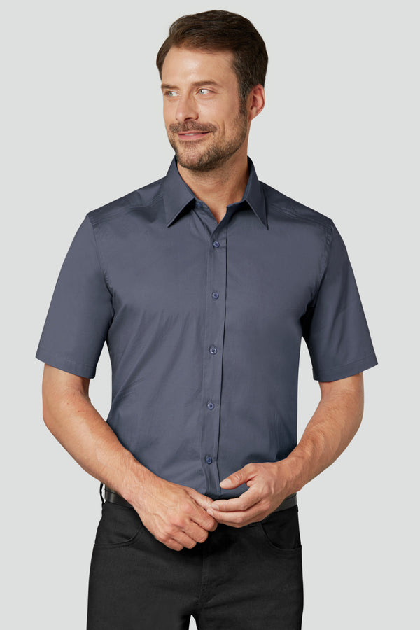 koszula męska Bruce krótki rękaw; Kleidergröße 41/42; grafit