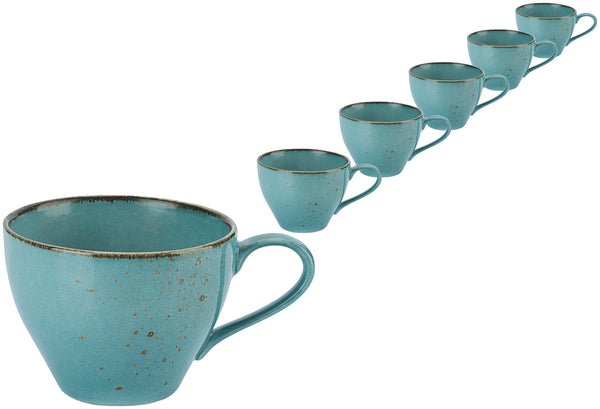 filiżanka do kawy Palana; 240ml, 9.3x6.8 cm (ØxW); turkusowy; 6 sztuka / opakowanie