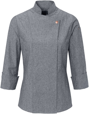 bluza kucharska damska Scott Chambray długi rękaw ; Kleidergröße 38; szary