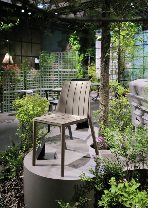 Outdoorstuhl Tiberina stapelbar; 50x56x81 cm (SxGxW); siedzisko taupe