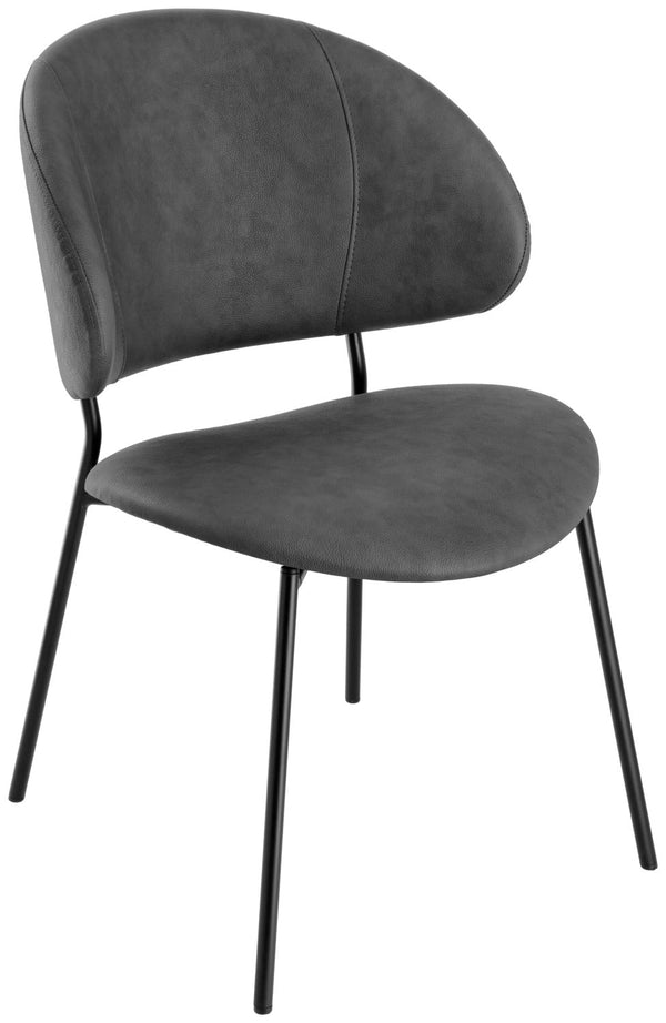 krzesło Lindo Kunstleder; 55x65x85 cm (SxGxW); siedzisko antracyt