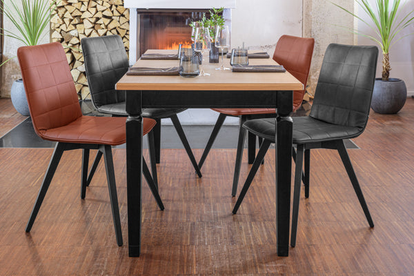 siedzisko Milaria sztuczna skóra; 60x48x46 cm (SxGxW); antracyt; 2 sztuka / opakowanie