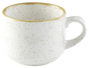 Tasse Stonecast Barley White stapelbar; 220ml, 7 cm (W); biały/brązowy; okrągły; 12 sztuka / opakowanie