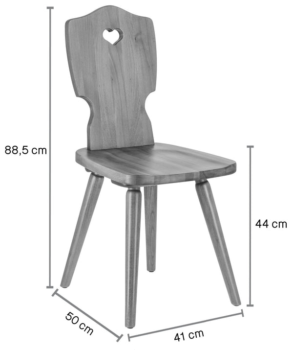 Holzstuhl Vroni; 41x50x88.5 cm (SxGxW); czarny; 2 sztuka / opakowanie