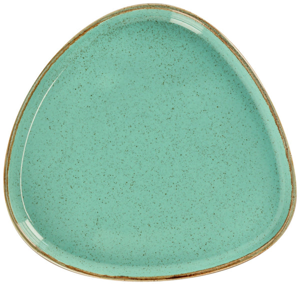 talerz płaski Sidina organiczny kształt z rantem; 20.7x19.5x2 cm (DxSxW); turkusowy; organiczny; 6 sztuka / opakowanie