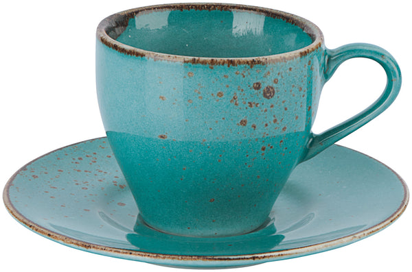 spodek do filiżanki do espresso Palana; 12.4 cm (Ø); turkusowy; okrągły; 6 sztuka / opakowanie