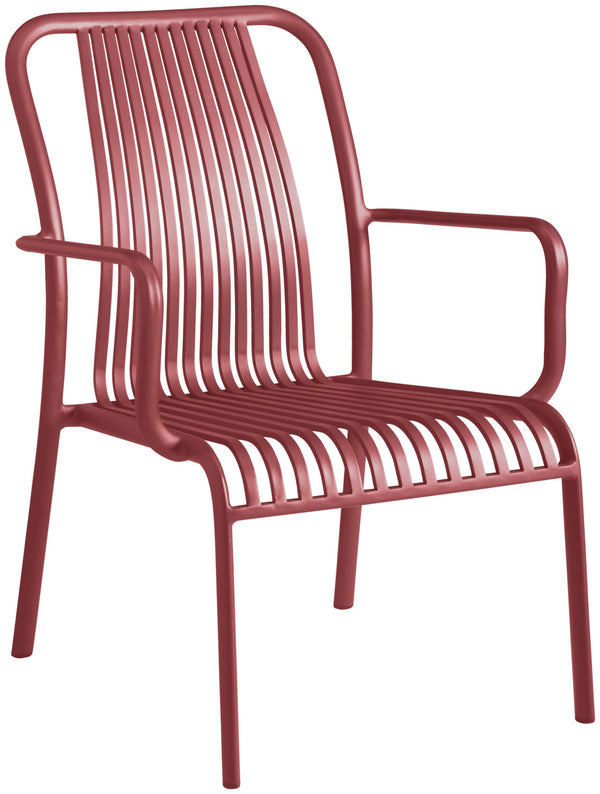 fotel Bevera; 60x69x83.5 cm (SxGxW); czerwony; 2 sztuka / opakowanie