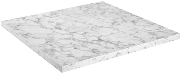 Tischplatte Esterno quadratisch; 80x80x3 cm (DxSxW); biały/marmurkowy; kwadrat