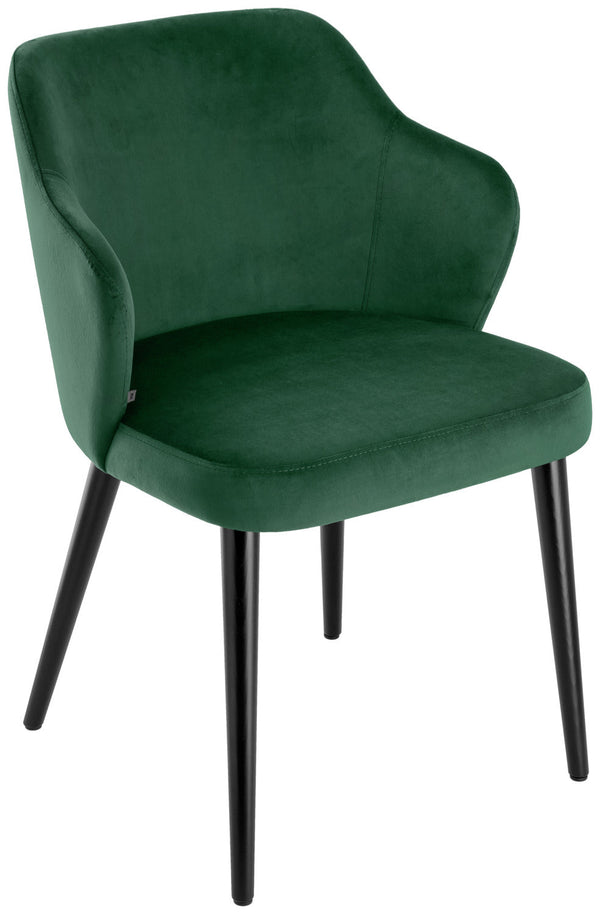 krzesło Katya aksamitne; 55x58x81 cm (SxGxW); siedzisko jodła zielona