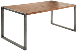 stół Torres prostokątny; 160x80x75 cm (DxSxW); Platte dąb antyczny/brązowy, stelaż szary; prostokątny